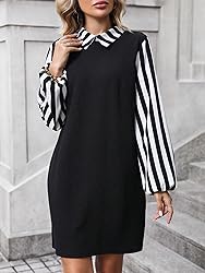 Floerns Women's Colorblock Lantern Long Sleeve 2 in