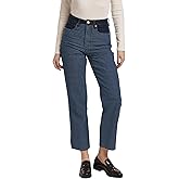 DEAR JOHN 90's Straight Leg Jeans for Women High Rise Ankle Length Comfort Stretch Denim