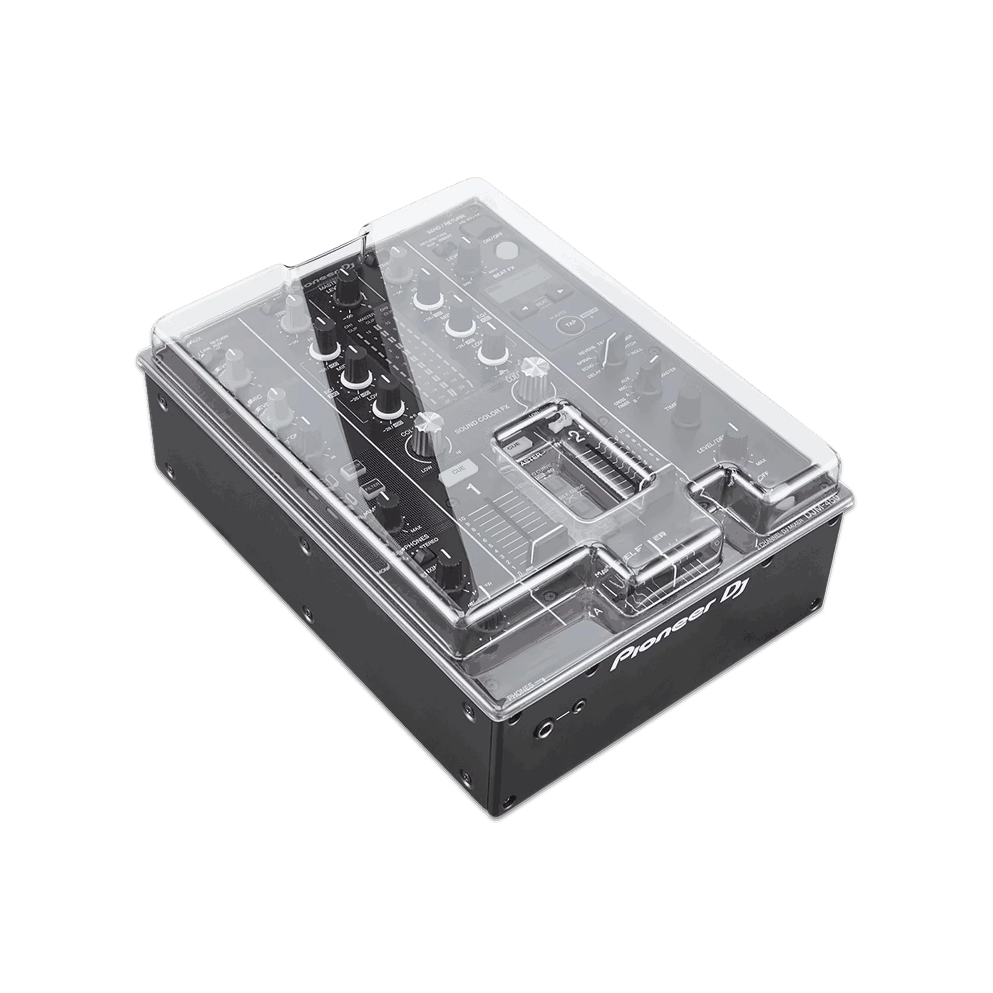 Decksaver Cover for Pioneer DJ DJM-250 MK2 & DJM-450 - Super-Durable Polycarbonate Protective lid in Smoked Clear Colour, Made in The UK - The DJs' Choice for Unbeatable Protection