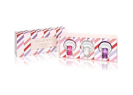Bvlgari Omnia Collection EDT Kit (Omnia Crystalline + Omnia Pink Sapphire + Omnia Amethyste) 5ml x 3