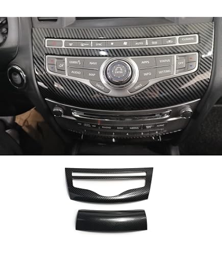 Real Carbon Fiber Cup Holder Panel Trim Cover For Infiniti Q50 & Q60 (2017-2024)