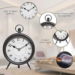 Vintage Decorative Desk and Shelf Clock, Rustic