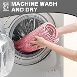 wyewye Microfibre Bath Mat 2cm Thick 40x60cm Pink Ultra Absorbent Non-Slip view 6