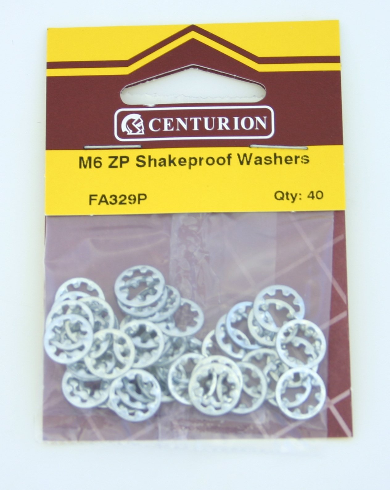 Centurion FA329P Shakeproof Washers, M6, Zinc Plated Pack of 40, Various