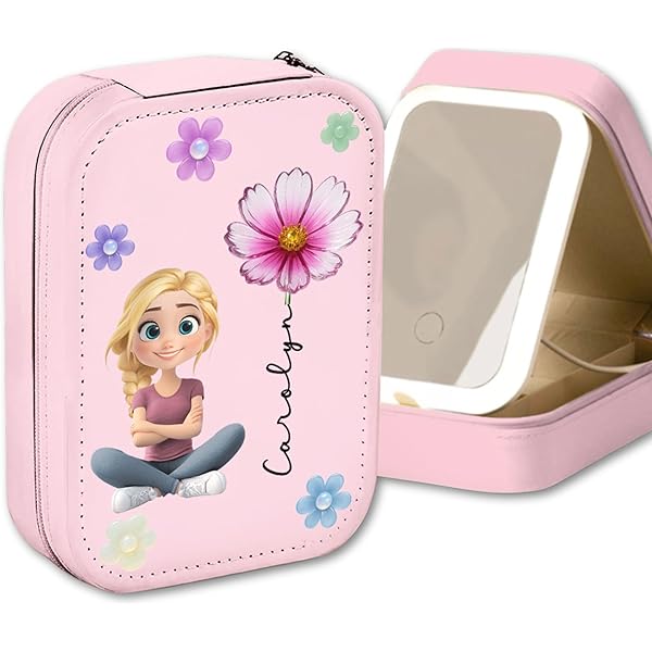 Amazon.com: Wrappiness Women & Girls Floral Makeup Box With LED