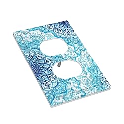Tewujay Decorative Outlet Cover 1 Gang Blue Vintage