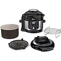 Ninja FD302 Foodi 11-in-1 Pro 6.5 qt. Pressure Cooker & Air Fryer that Steams, Slow Cooks, Sears, Sautés, Dehydrates & More, 