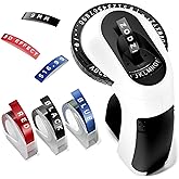 Zodzi Label Maker,Embossing Label Maker,Manual Embossed Label Maker Machine | for DIY Crafts,Junk Journal Scrapbook Supplies,Old School Embosser with 3 Rolls 9mm 3D Labeler Waterproof Tapes