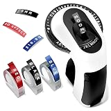 Zodzi Embossing Label Maker, Vintage Embossed Label Makers, Manual Retro Label Maker Machine for Home DIY Crafts & Scrapbook Supplies, Old School Embosser with 3 Rolls 9mm 3D Labeler Waterproof Tapes