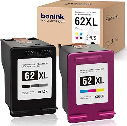 Bonink 2 Kompatibel Hp 62xl 62 Xl Druckerpatronen Fur Hp Officejet 250 200 5740 5742 Envy 7640 5640 5540 5548 5646 Drucker Schwarz Farbe Amazon De Burobedarf Schreibwaren