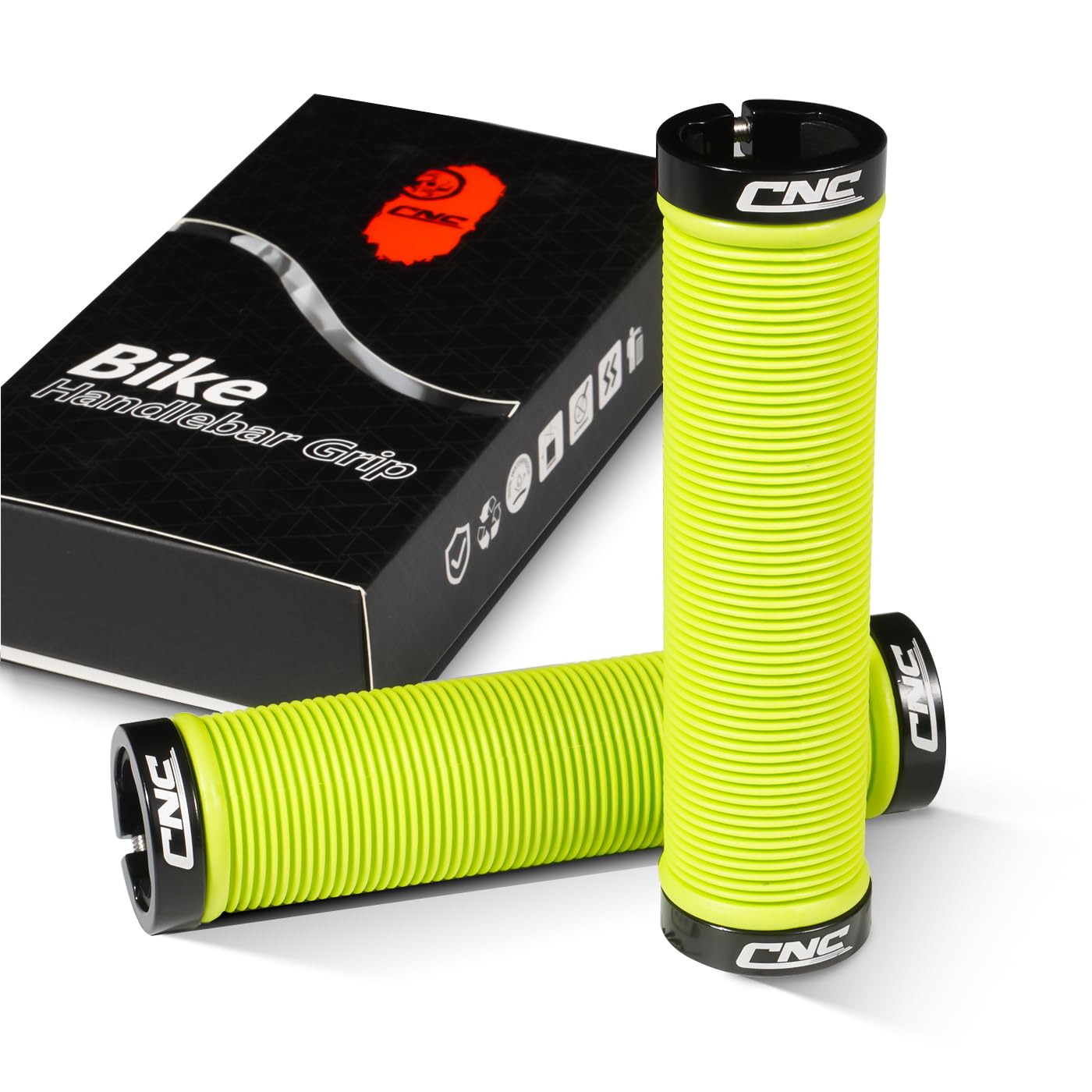 CNCLOL Mountain Bike Handlebar Grips,Bicycle Handlebar Grips for MTB/BMX,Green