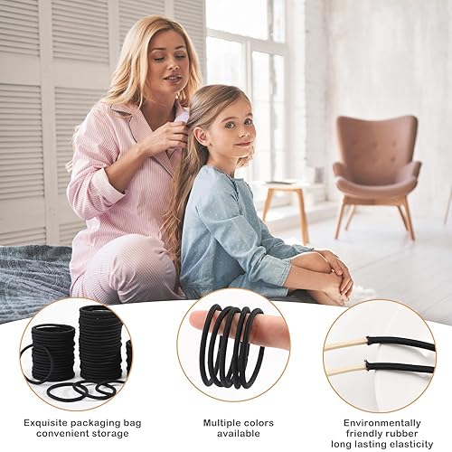 200PCS Elastic Hair Ties, No Crease Hair Small Ponytail Holders