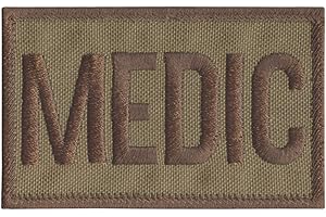 LEGEEON Tan Medic EMS Paramedic Coyote Combat MED EMT Medical Tactical Morale Hook Patch