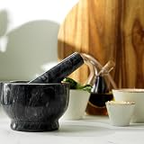 Salter Marble Pestle and Mortar Set Black – Hand Grind Spices & Herbs view 5