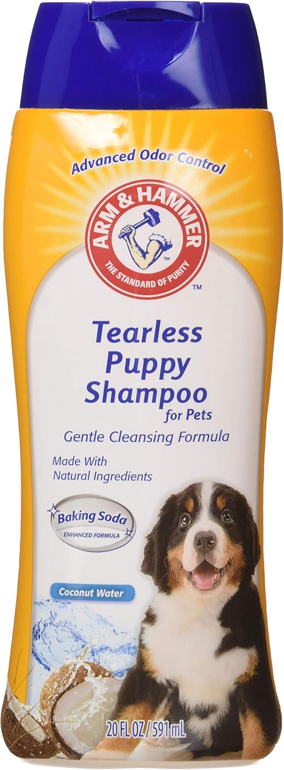 Arm & Hammer for Pets Tearless Puppy Shampoo | Gentle & Effective Tearless Shampoo for All Dogs & Puppies | Coconut Water, 20 Ounces, White, FF10162
