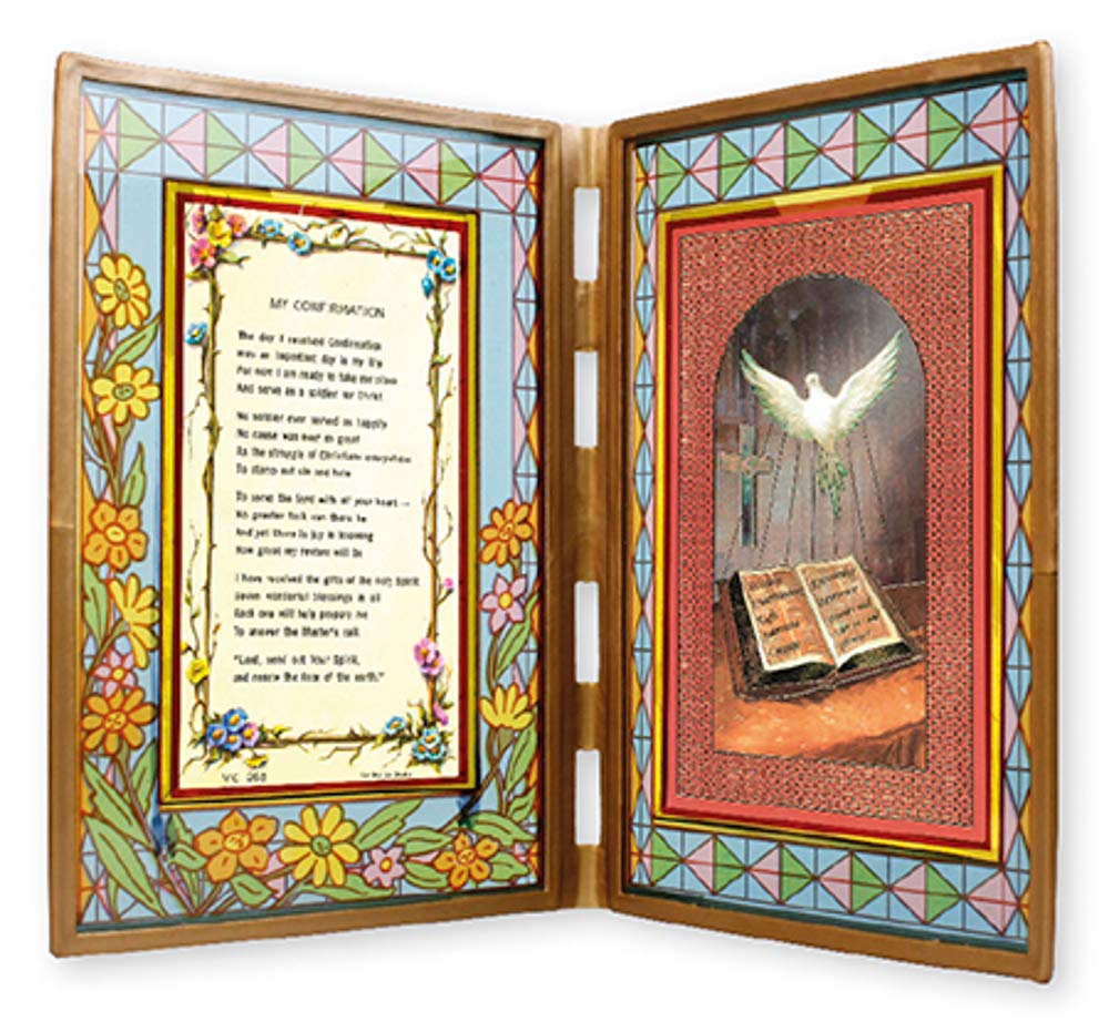 CBC Symbolic Boy Girl Confirmation Stained Glass Plaque