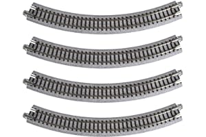 Kato USA Model Train Products Unitrack, 249mm (9 3/4") Radius 45-Degree Curve Track (4-Piece)