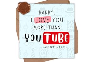 CCAMSSELY Funny Fathers Day Card - Father's Day Card for Dad from Son Daughter Kids - 6x6 inch