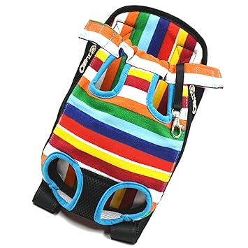 SRI Adjustable Puppy Cat Pet Legs Out Easy-Fit Carrier Backpack for Traveling Hiking Camping (Multicolour, Extra Large)