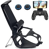 BRHE Phone Clip for PS4 Controller Mobile Gaming Mount Bracket Holder Adjustable Stand Clamp Compatible with iPhone/iOS, Andr