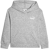 PUMA girls Essential Basics Logo Pullover Hoodie, Fleece Sweatshirt, Large Front Pocket