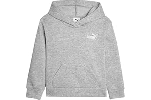 PUMA girls Essential Basics Logo Pullover Hoodie, Fleece Sweatshirt, Large Front Pocket