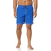 Nautica Men's Solid Quick Dry Classic Logo Swim-Trunk