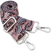 Silvery Buckles Wide Shoulder Strap Adjustable Replacement Belt Crossbody Canvas Bag Handbag