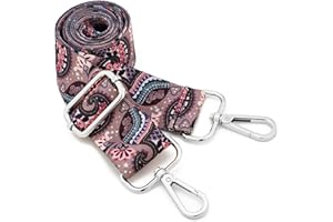 ZOOEASS Silvery Buckles Wide Shoulder Strap Adjustable Replacement Belt Crossbody Canvas Bag Handbag