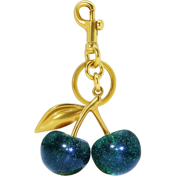Aonald Cherry Keychain Charm - Cute Gold/Silver Bag Pendant For Handbags & Keys