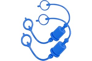 2 Set,1/2 Tractor Hydraulic Coupler Male Dust Cap and Female Plug Cover,ISO A Hydraulic Quick Disconnects Port Plug Fittings By Signite (Blue)