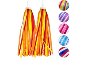 Mlurcu Bike Streamers Bike Tassels for Kids 1 Pair, Kids Bike Accessories Scooter Bicycle Tricycle Handlebar Streamers Handle Bar Grips Accessories for Girls and Boys