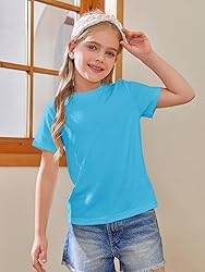 Girls Short Sleeve T Shirts Kids Summer Tops