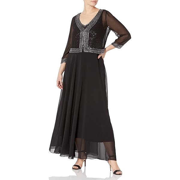 Amazon.com: Maya Brooke Womans Size Stretch Ottoman Embellished Jacket and  Solid Stretch Dress : Clothing, Shoes & Jewelry
