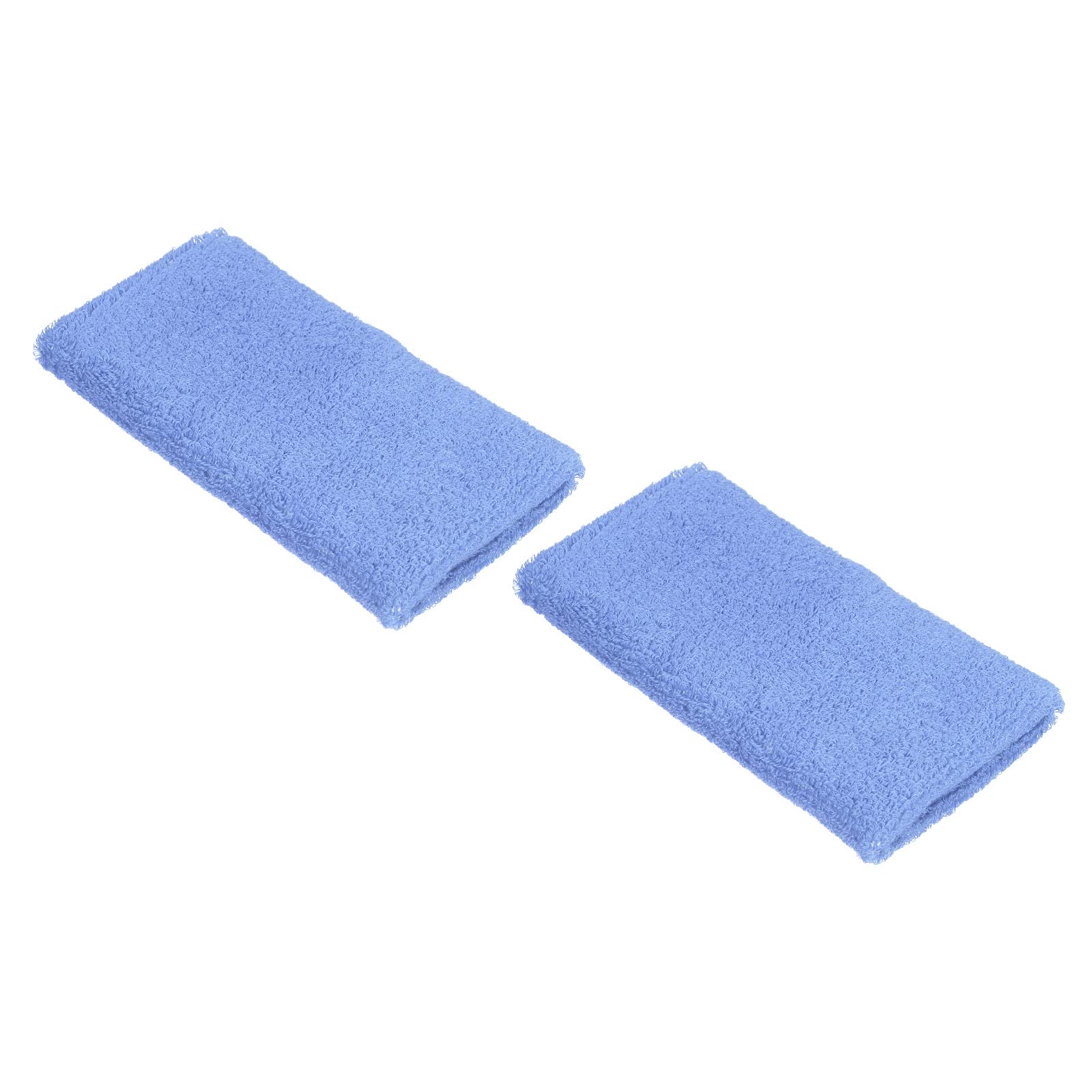 PATIKIL Sports Wristbands 8x15cm, 2 Pack Cotton Terry Cloth Absorbent Sweatband for Tennis Basketball Working Out Athletic Running, Turquoise