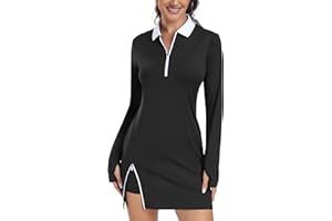Hiverlay Tennis Dresses for Women with 2 Pockets Built in Shorts UPF 50+ Golf Dress Workout Athletic Dresses