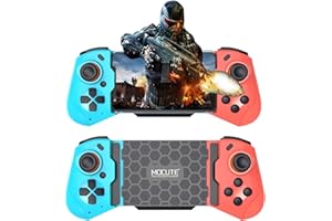 GUIL VIM Mobile Wireless game Controller for iPhone 14/14Plus/13 /13Pro /12/12 Pro/11/ 11pro Max Samsung Galaxy 23/22/21/20 One Plus, TCL LG, Tablet,Android smartphone PC (Only the game in MFI)(BULE+RED)