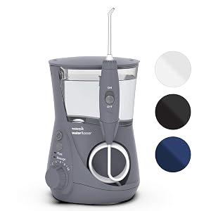 Waterpik WP-667EU - Irrigador dental, 100-240V, depósito de agua de 650 ml, Gris