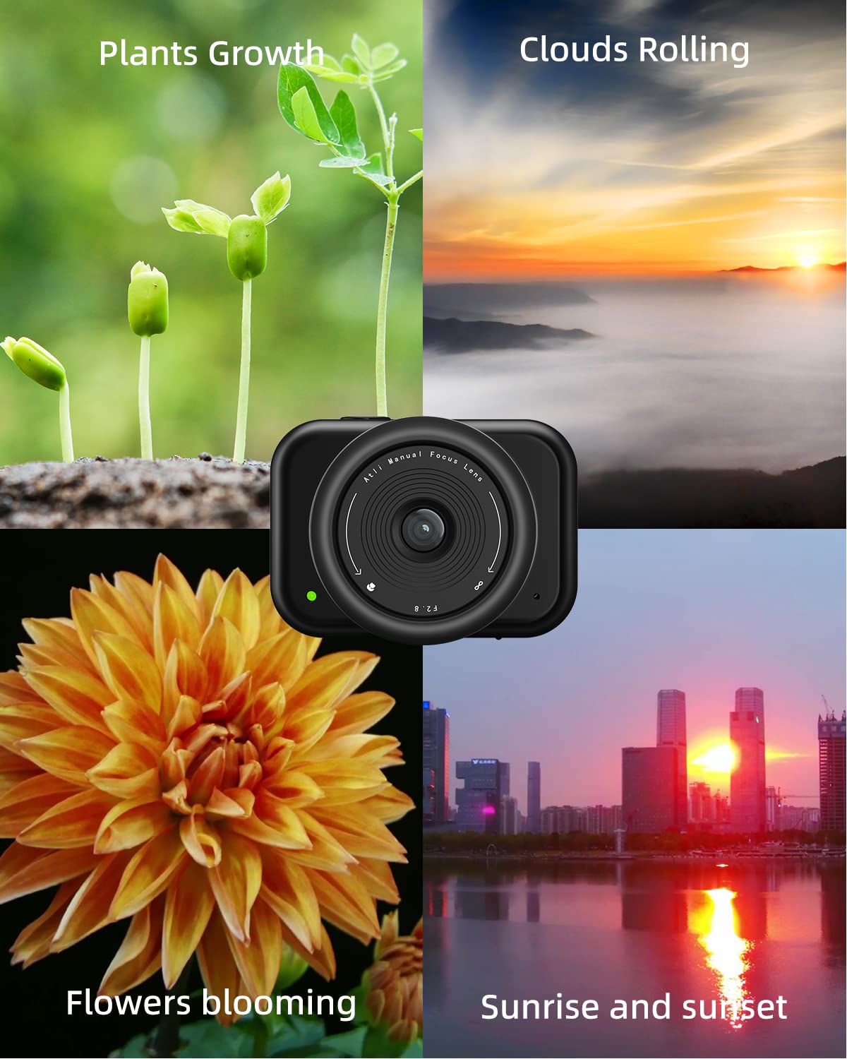 ATLI 1080P Time Lapse Camera WiFi HDR APP Control Realtime Preview Timing Shooting Manual Focus