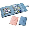 Chillpaper Enamel Pin Display Book Collection Trading Book Portable Brooch Pins Holder Storage Organizer Case (2Pack Blue Pink)
