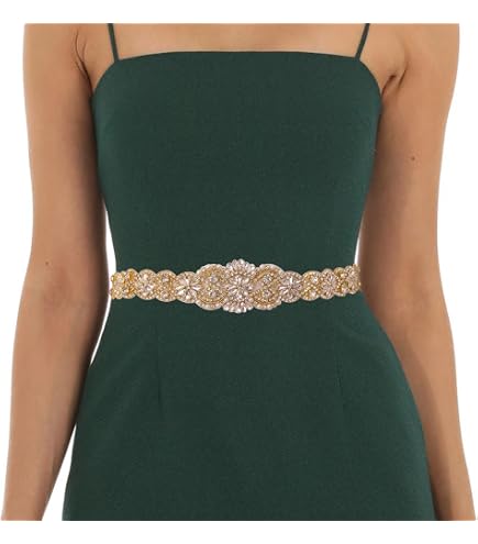 beaded sash for bridesmaid dress Lovful Bridal Belt,Crystal Rhinestone Wedding Belt,Bling Ribbon Belt at Amazon Women's Clothing store Simple Satin Mermaid Wedding [CODE: APPSPEEDY14] SPEEDY SHIPPING F Color:Slate_Blue A delicate beaded vine