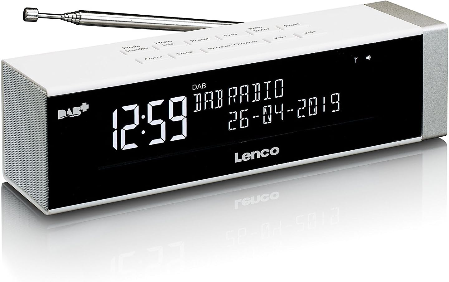Lenco Radiowecker Cr 630wh Stereo Dab Digitalradio Mit Ukw Tuner Senderspeicher Dimmbar Usb Lader Kopfhorer Anschluss Weiss Amazon De Heimkino Tv Video