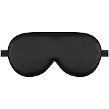 Alaska Bear Organic Silk Sleep Mask Cool Super Smooth Eye Cover Genuine Mulberry Silk Face Skin Care, Soft Filling, Lightweig