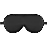 Alaska Bear Mulberry Silk Sleep Mask, Cool and Smooth (Original Black) | Genuine Organic Silk, For Sensitive Skin, Soft Filli