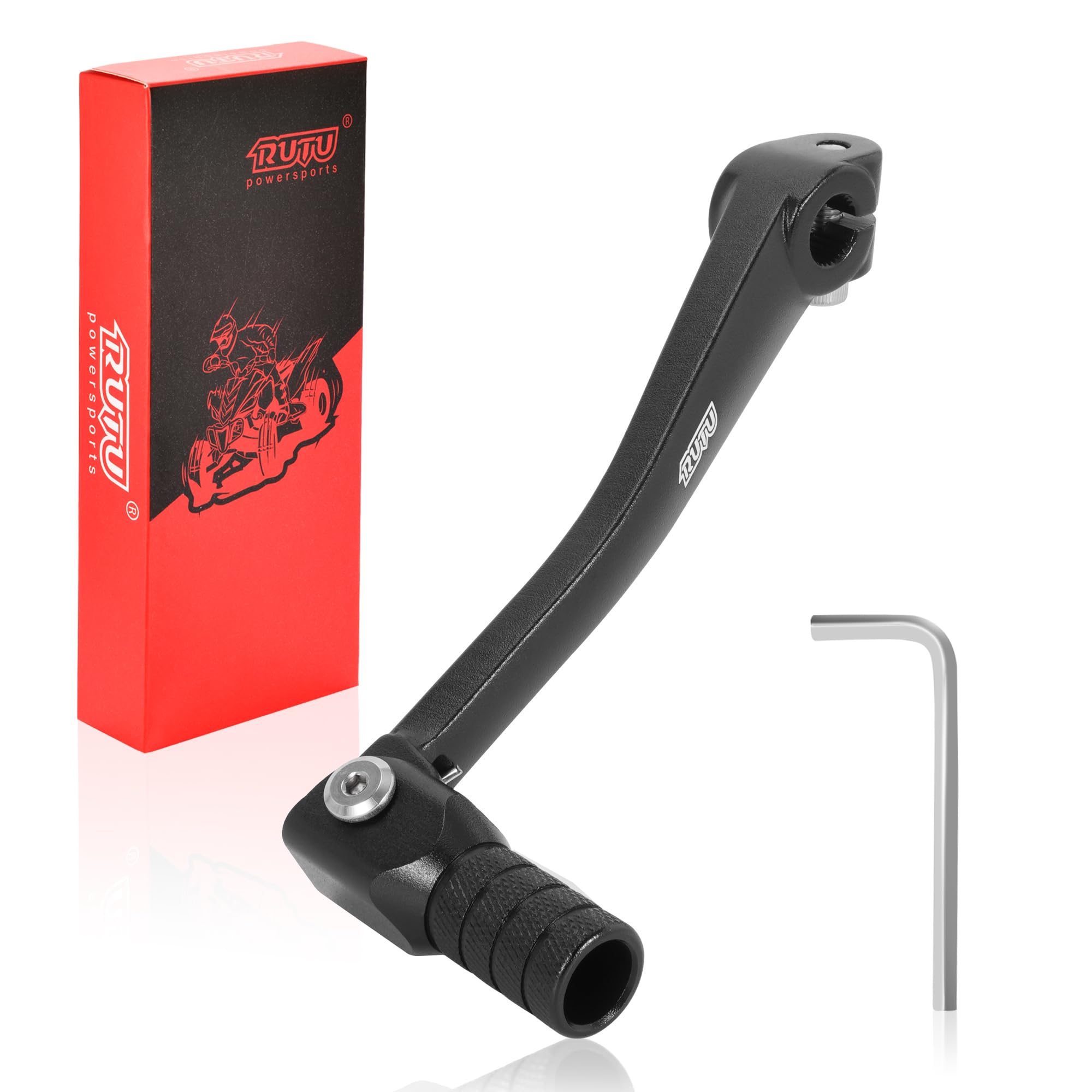 Photo 1 of RUTU Folding Gear Shifter Shift Lever, Aluminum Dirt Bike Shift Lever, Compatible with XR50 CRF50 XR CRF 50cc 70cc 90cc 110cc 125c Motorcycle, Dirt Pit Bike Lifan 6061 Aviation Aluminum