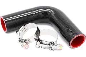 90 Degree ID 1.5inch(38mm) Elbow Coupler Silicone Hose 4-Ply with 2PCS Stainless Steel T-Bolt Clamp