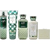 Bath & Body Works Gingham Fresh Deluxe Gift Set - Fragrance Mist - Body Cream - Body Wash and Body Lotion - with a Natural Oats Bar Soap - Full Size