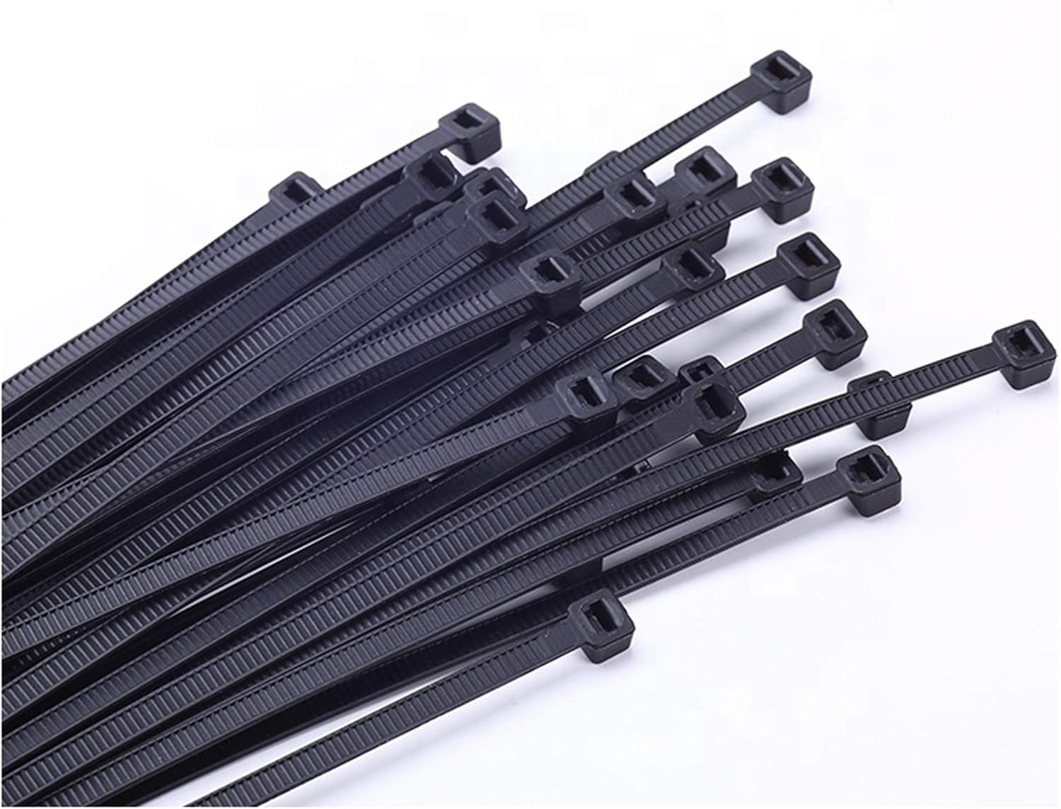100 Pack Cable Ties Black 250 x 3.6mm, Nylon Zip Ties Heavy Duty with