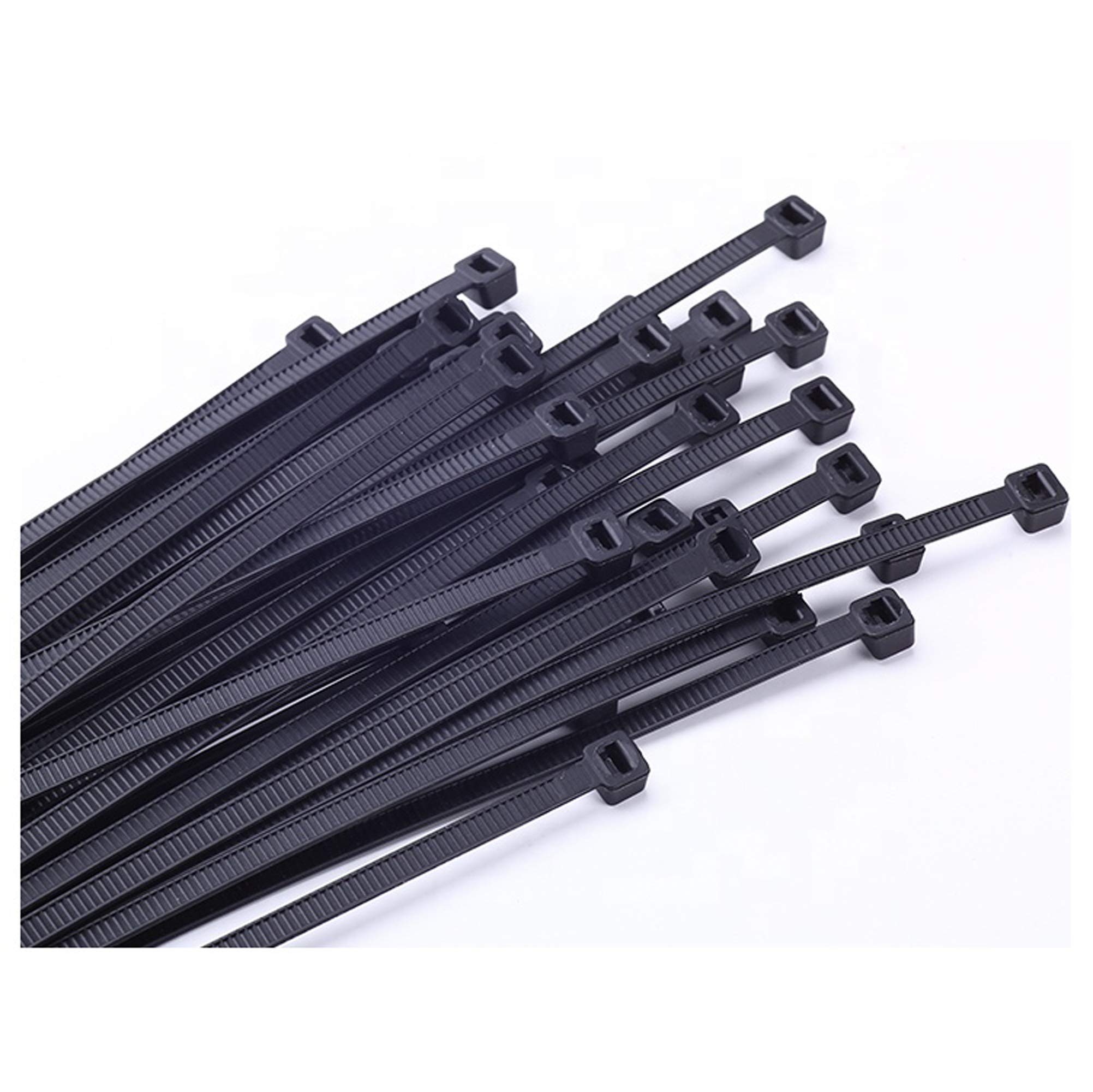 100 Pack Cable Ties Black 250 x 3.6mm, Nylon Zip Ties Heavy Duty with 40 lbs Tensile Strength, Industrial Multi-Purpose UV Resistant Wire Ties