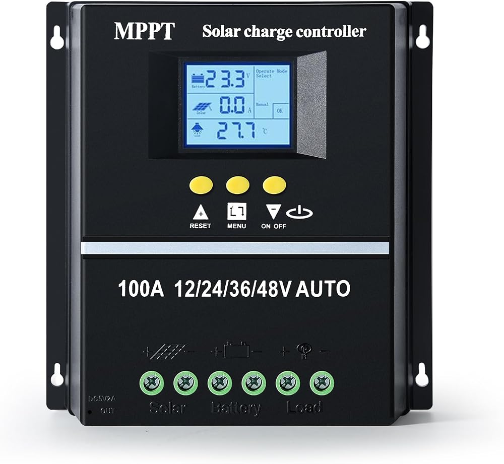 DEWIN 100A MPPT Solar Charge Controller 12V-48V Lead Acid Battery Regulator